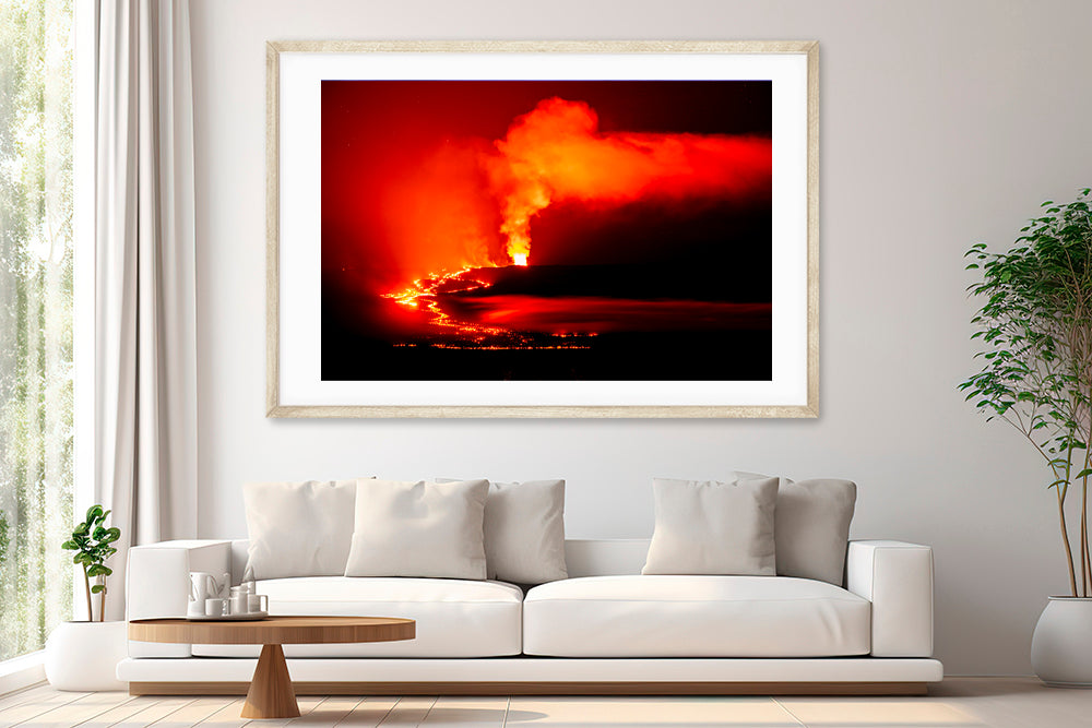 Hawaii mauna loa lava photography living room