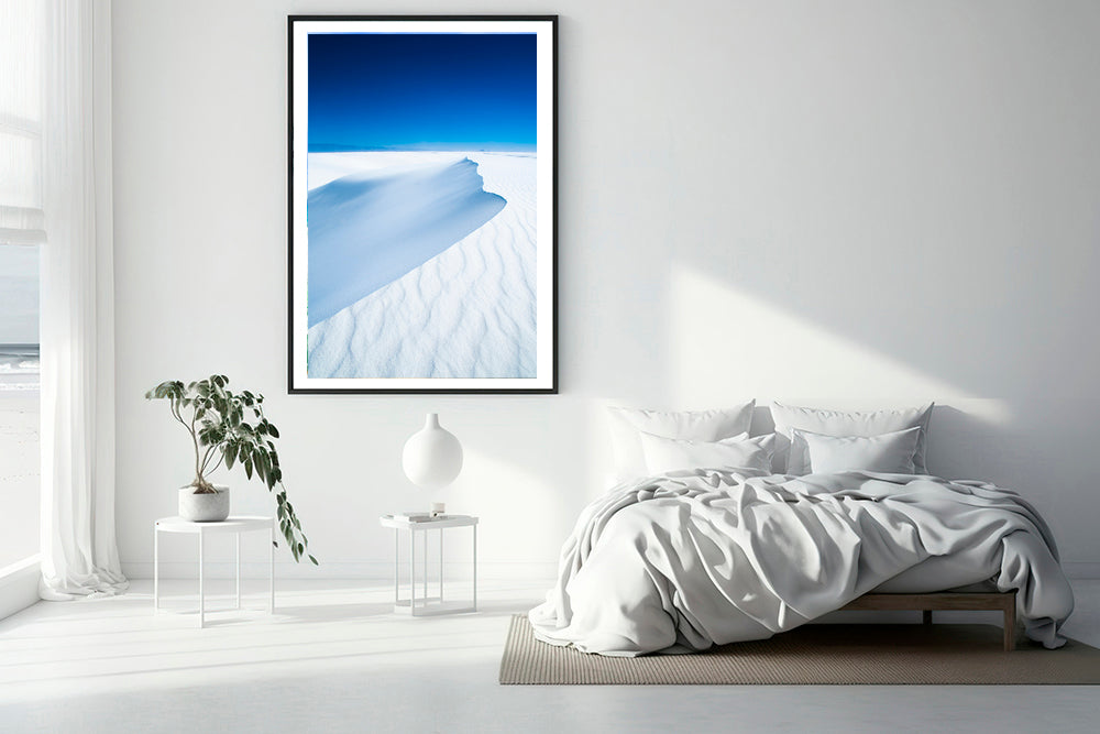 white and blue photography bedroom