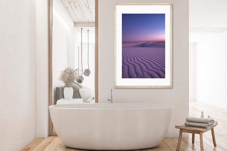 
                  
                    white sand purple sunset photography bathroom
                  
                