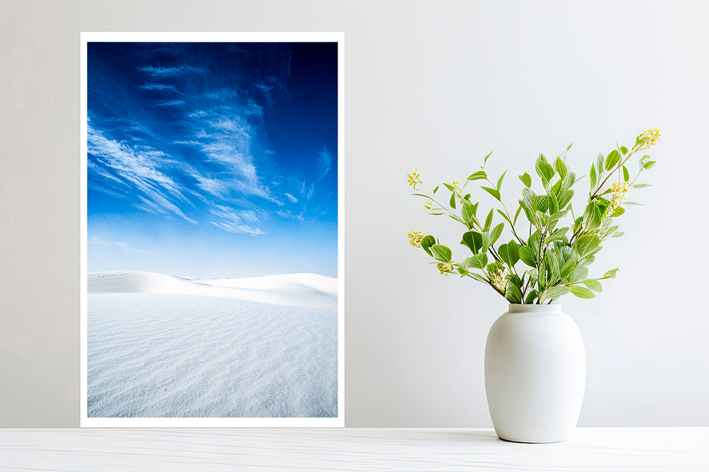 White sand blue photography small print