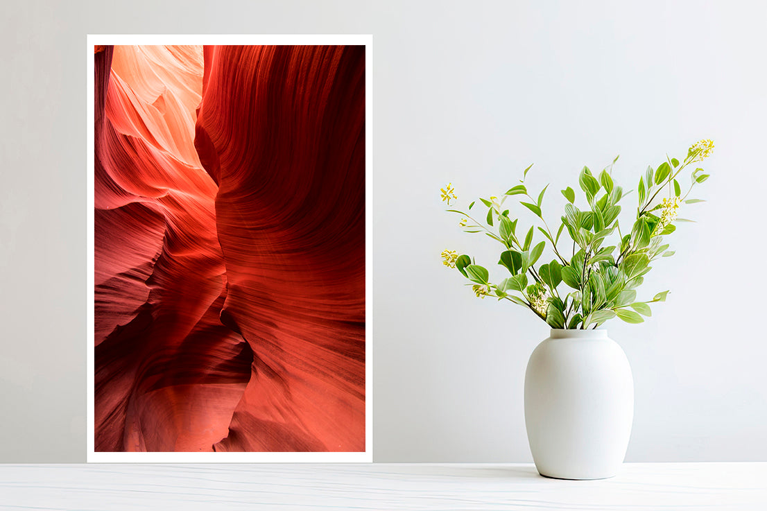 Antelope Canyon photography earthy red small print