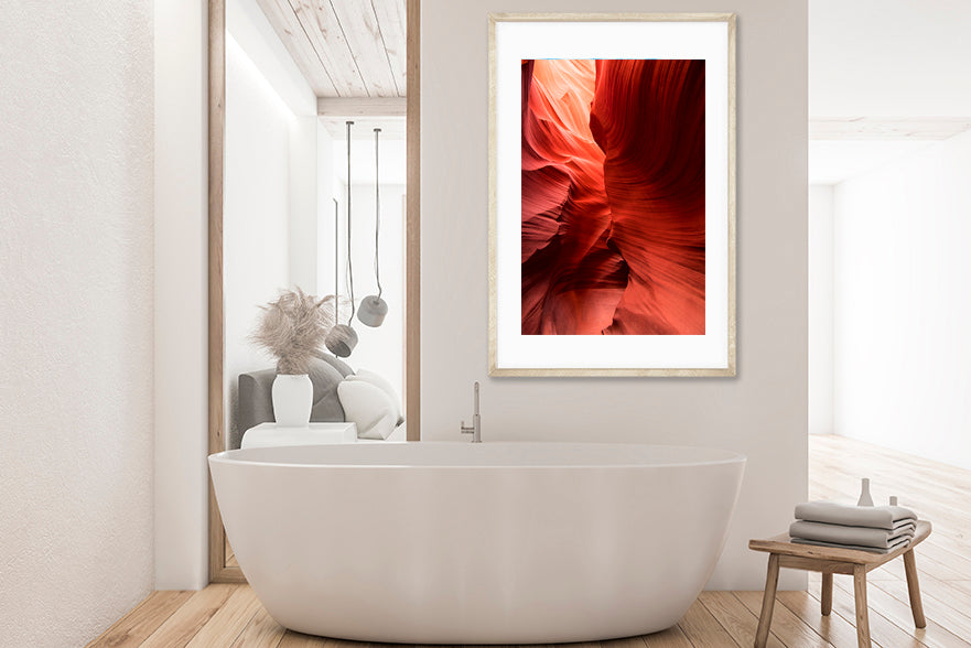 
                  
                    Antelope Canyon photography earthy red bathroom
                  
                