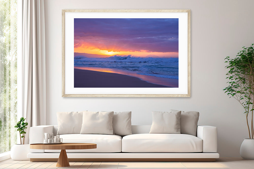 Hawaii beach sunset photography living room 