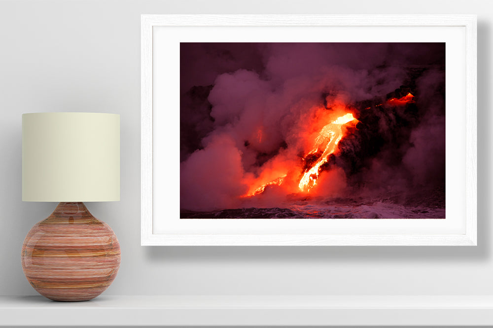 Powerful Hawaii lava photography small print