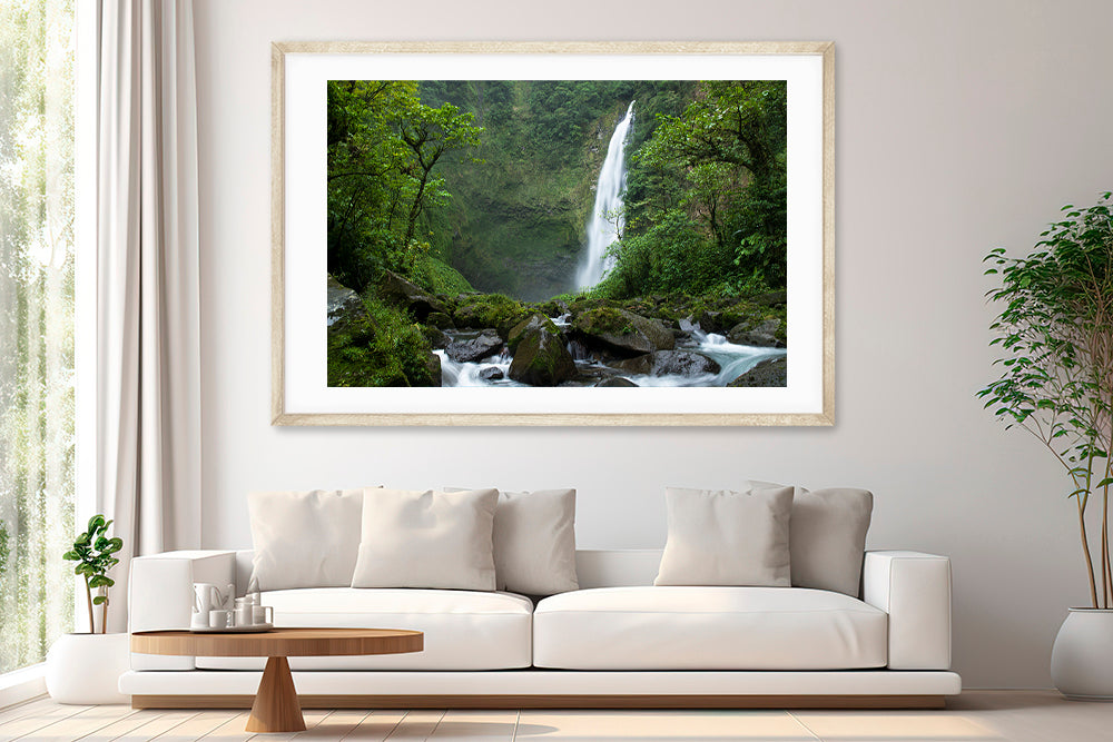 Costa rica waterfall photography living room